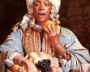 朱塞佩 西尼奥里尼 : A North African Fruit Vendor